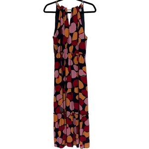 THML Sleeveless Bold Print Halter Sleeveless Maxi Dress Size S